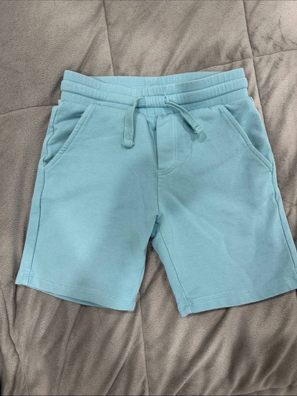 Kids Aqua Drawstring Pull-On Shorts